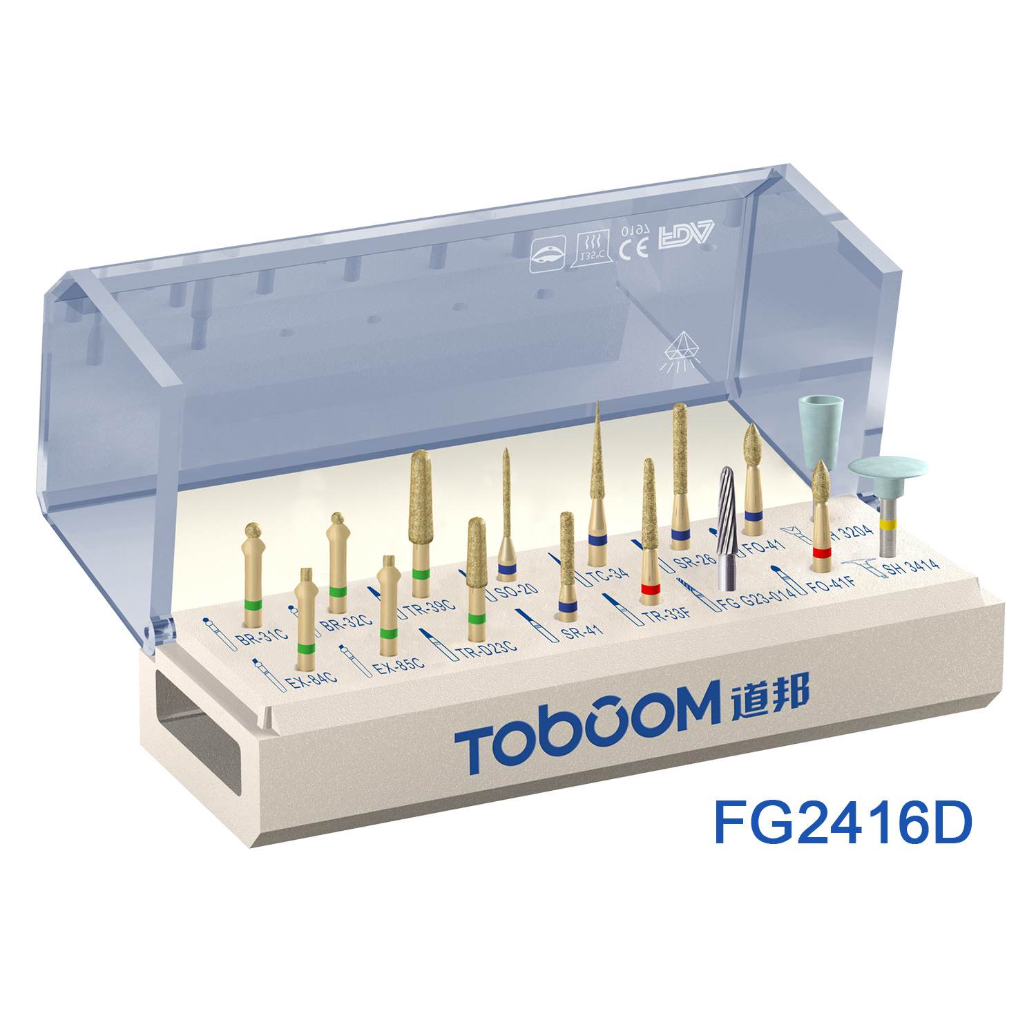 道邦 马小寒前后牙（全瓷/烤瓷）备牙套装 （FG2416D/MXH）16支/套
